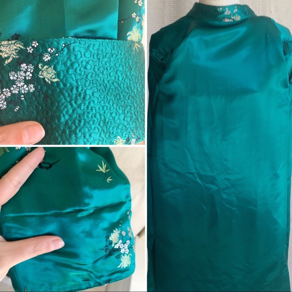 Vintage S Kimono Embroidered Satin Coat from China - Picture 7 of 8